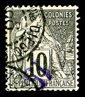 O DIEGO SUAREZ, N°3a, 15 Sur 10c Noir Sur Lilas, Surcharge Renversée, TTB (signé Scheller/certificat)   Qualité: O   Cot - Unused Stamps