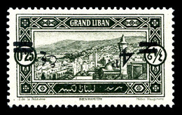 ** GRAND LIBAN, N°76b, 4 Pi Sur 0 Pi 25 Vertnoir, Chiffre 4 Renversé. SUP (certificat)   Qualité: **   Cote: 364 Euros - Unused Stamps