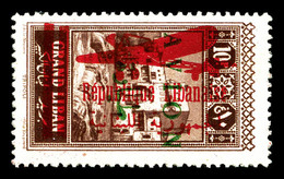 ** GRAND LIBAN, Poste Aérienne, N°35A, 10 Pi Brunlilas: Erreur Surcharge Verte. SUP. R. (signé Calves/certificat)   Qual - Unused Stamps