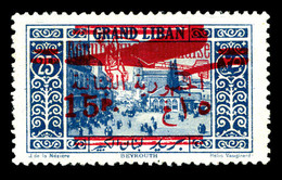 * GRAND LIBAN, Poste Aérienne, N°36A, 15 P Sur 25 Pi. SUP. R. (signé Brun/certificat)   Qualité: *   Cote: 1300 Euros - Unused Stamps