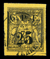 O GUADELOUPE, N°2b, 25 Avec Gros 5. TTB   Qualité: O   Cote: 140 Euros - Unused Stamps