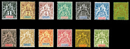 * GUADELOUPE, N°27/39, Série De 1892. TB   Qualité: *   Cote: 250 Euros - Unused Stamps