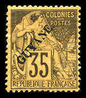 * GUYANE, N°16/25, Timbres De 1881: N°16/17/18/19/24(*) Et 25, Les 6 Valeurs TB (certificat)   Qualité: *   Cote: 475 Eu - Used Stamps