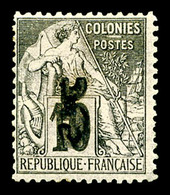 * MADAGASCAR, N°6, 5 Sur 10c Noir Sur Lilas, TB (signé)   Qualité: *   Cote: 350 Euros - Used Stamps