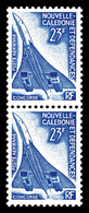 ** NOUVELLE CALEDONIE, Poste Aérienne, N°139a, Concorde 23f Bleu, Paire Verticale. TTB   Qualité: **   Cote: 550 Euros - Unused Stamps