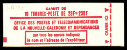 ** NOUVELLE CALEDONIE, Carnets, N°2, Concorde, Carnet De 10 Timbres. TTB   Qualité: **   Cote: 350 Euros - Nuovi