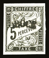 ** OBOCK, Taxe, N°1a, 5c Noir Reimpression,, Fraîcheur Postale, SUP (certificat)   Qualité: ** - Usati