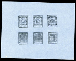 (*) REUNION, N°1a/2b, 15c Et 30c Reimpressions: Feuillet Complet Comprenant 3 Ex De Chaque Valeurs. TB (certificat)   Qu - Unused Stamps