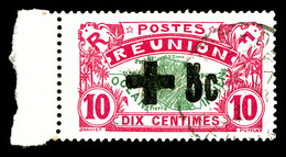 O REUNION, N°80, Croix Rouge, Timbre De 1907 Surchargé. TB   Qualité: O   Cote: 150 Euros - Neufs