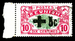 O REUNION, N°80, Croix Rouge, Timbre De 1907 Surchargé. TB   Qualité: O   Cote: 150 Euros - Unused Stamps