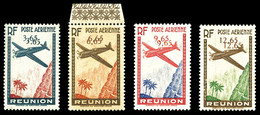 ** REUNION, Poste Aérienne, N°2c/5c, Série Complète Chiffres De La Valeur Doublés (N°4c Et 5c*), Les 4 Valeurs SUP (cert - Unused Stamps