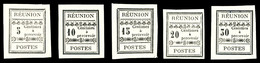 O REUNION, Taxe, N°1/5, Série De 5 Valeurs De 1889. TB   Qualité: O   Cote: 255 Euros - Unused Stamps