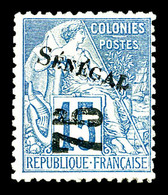 * SENEGAL, N°6, 75 Sur 15c Bleu. TTB (signé Scheller/certificat)   Qualité: *   Cote: 530 Euros - Used Stamps