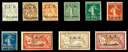 * SYRIE, N°1/10, Série Complète (N°9 Nsg), Les 10 Valeurs SUP. R. (signés Brun/certificat)   Qualité: *   Cote: 2020 Eur - Used Stamps