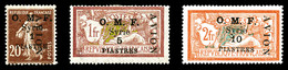 * SYRIE, Poste Aérienne, N°7/9, Série Complète De 1921, Les 3 Valeurs TTB (certificat)   Qualité: *   Cote: 630 Euros - Usati