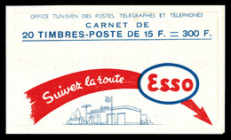 ** TUNISIE, Carnets, N°20, ESSO Et Régie Tunisienne. TB   Qualité: **   Cote: 500 Euros - Neufs