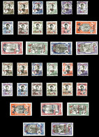 * YUNNAFOU, N°33/63, Séries De 1908 Et 1919 D'Indochine (n° 38,39,40 Obl), Surchargées. TB   Qualité: *   Cote: 495 Euro - Unused Stamps