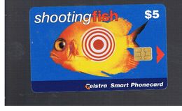 AUSTRALIA -  CHIP - SHOOTING FISH - USED  - RIF. 10335 - Vissen