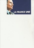 AUTOCOLLANT FORMAT CARTE -FRANCOIS MITTERRAND -  LA FRANCE UNIE -ANNEE 1987 - Personnages