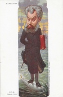 Caricature M. Charles Camille Pelletan, Ministre De La Marine - Peinture De Moloch, Carte Dos Simple Non Circulée - Sátiras