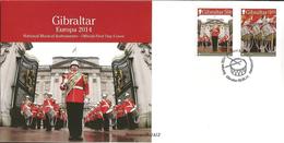 GIBRALTAR - EUROPA 2014-TEMA ANUAL " INSTRUMENTOS MUSICALES NACIONALES"- FDC De  La SERIE De 2 V. - 2014