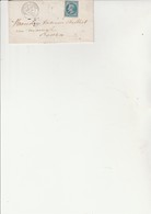 LETTRE AFFRANCHIE N° 29 OBLITERE GROS CHIFFRES- 613 - CAD BRETEUIL SUR ITON - EURE - 1869 - 1849-1876: Klassieke Periode