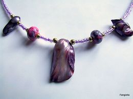 Collier Perles De Culture En Formation Dans Leur Gangue Et Jaspe Sédimentaire - Etnica