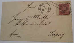 NDP U44 ABART DD ! 1868: 3 Kr Ganzsache Brief Preußen 2Kr RUDOLSTADT (Thurn & Taxis - Ganzsachen