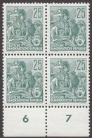 DDR, 1953, Fünfjahrplan II, MiNr. 415, **, X II, Viererblock Vom UR - Other & Unclassified