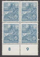 DDR, 1953, Fünfjahrplan II, MiNr. 421, **, X II, Viererblock Vom UR - Sonstige & Ohne Zuordnung