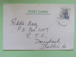 Ireland 1984 Postcard Bun Crayed To Dublin - Castle - Cartas & Documentos