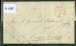 BRIEFOMSLAG Gelopen Van ALKMAAR Naar OUDE-NIEDORP  (10.688) - ...-1852 Prephilately