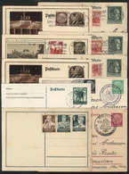 8 GERMANY: 10 Postal Cards, Most Illustrated, Almost All Sent To Brazil Between 1934 And 1938, Attractive Group! - Sonstige & Ohne Zuordnung