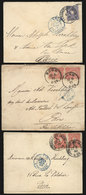 10 GERMANY: 3 Covers (with The Original Letters Included) Sent To Paris Between 1877 And 1889, Very Nice! - Autres & Non Classés