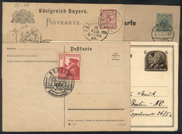 11 GERMANY: 4 Cards (3 Are Postal Stationeries), Some Used, Years 1884 To 1939, Interesting Group! - Other & Unclassified