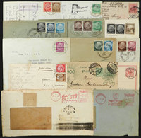 12 GERMANY: 14 Covers, Cards Etc. Used Between 1898 And 1940, Many With Nazi Censor Marks, Also Some Interesting Very Th - Andere & Zonder Classificatie