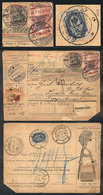 15 GERMANY: RARE MIXED POSTAGE: Despatch Note For A Parcel Post Sent From FOCHE BEI SOLINGEN To Lodz (""Russian"" Poland - Otros & Sin Clasificación