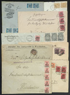 25 GERMANY: 8 Covers Used In 1923, All With Interesting INFLATION Postages, VF General Quality! - Sonstige & Ohne Zuordnung