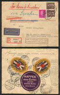 27 GERMANY: Rare Forerunner Of Catapult Mail, With Notable Cinderella Topic COFFEE: Cover Sent By Registered Airmail Fro - Sonstige & Ohne Zuordnung