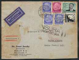 40 GERMANY: Airmail Cover Sent From Berlin To Porto Alegre (Brazil) On 27/JA/1937, With Interesting Censor Mark Of Rio G - Otros & Sin Clasificación