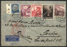 52 GERMANY: Airmail Cover Sent From Magdeburg To Brazil On 9/MAY/1939, Nice Postage, Fine Quality! - Other & Unclassified