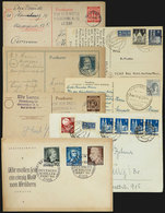57 GERMANY: 7 Covers, Cards Etc. Used Between 1945 And 1955, Interesting, Fine Quality! - Sonstige & Ohne Zuordnung