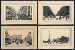 68 GERMANY: BERLIN: 4 Old PCs With Nice Views, Streets, Trams, Carriages, Unused, Fine To VF Quality - Leipzig