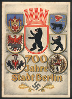 69 GERMANY: Berlin 700 Years, With Nazy Symbol At Bottom, On Back  Special Postmark And Some Stain Spots - Leipzig