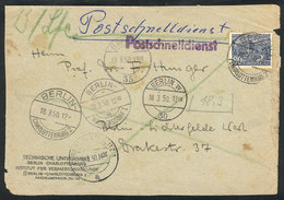 75 GERMANY - BERLIN: Cover Front Used Locally Franked With 80Pg., With A Good Number Of Different Cancels, Interesting! - Briefe U. Dokumente