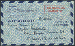 79 WEST GERMANY: 60Pf. Aerogram Sent From Bad Lauterberg To Brazil On 17/DE/1950, VF Quality! - Lettres & Documents