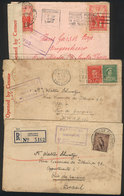 94 AUSTRALIA: 3 Covers Sent To Rio De Janeiro In 1940/1, All Censored, Interesting! - Andere & Zonder Classificatie