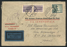 99 AUSTRIA: Airmail Cover Sent From Wien To Rio De Janeiro On 14/AP/1933, By Aéropostale, With Transit Backstamp Of Pari - Autres & Non Classés