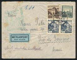 100 AUSTRIA: Airmail Cover Sent By ZEPPELIN From Wien To Rio De Janeiro On 12/DE/1934 On The Christmas Flight To South A - Altri & Non Classificati