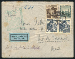 100 AUSTRIA: Airmail Cover Sent By ZEPPELIN From Wien To Rio De Janeiro On 12/DE/1934 On The Christmas Flight To South A - Otros & Sin Clasificación